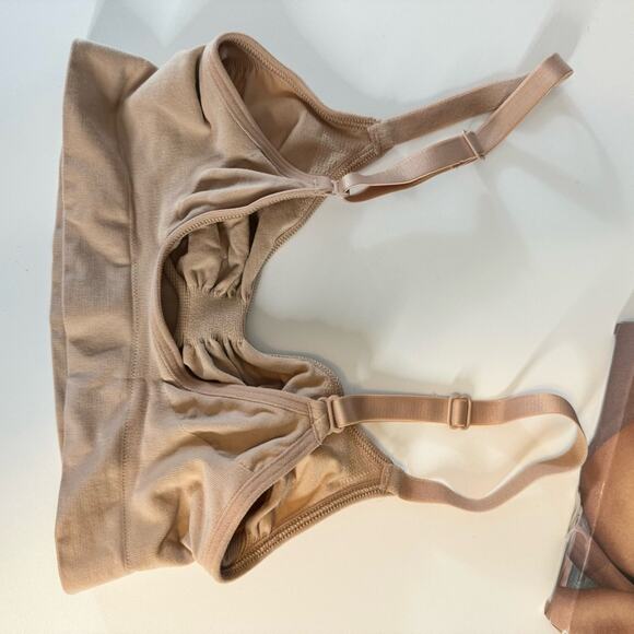 Skims Seamless Sculpt Stretch Wide Strap Bralette Bra Mica Brown XXS/XS NEW - Picture 11 of 11